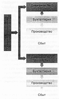 Схема дивизиональной структуры
